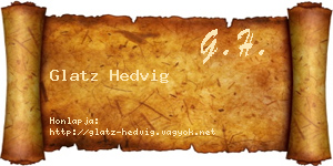 Glatz Hedvig névjegykártya